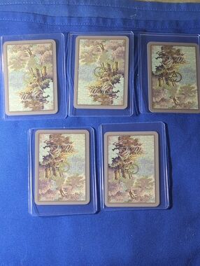 GUCCI Pastoral Scene Print With GG Logo Straight, Playing Cards 3,4,5,6,7 $125
